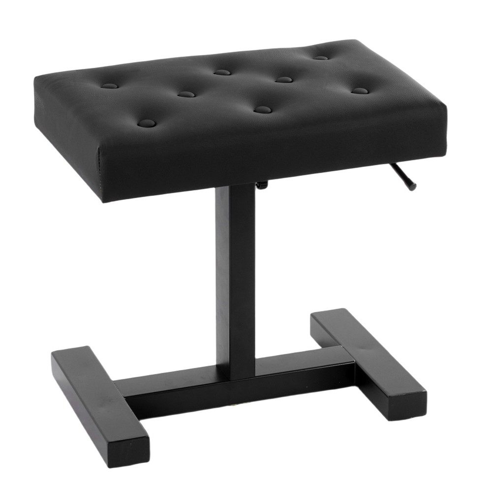 Hydraulic Lifting Piano Bench Height Adjustable Keyboard Bench Seat Stool(Black)