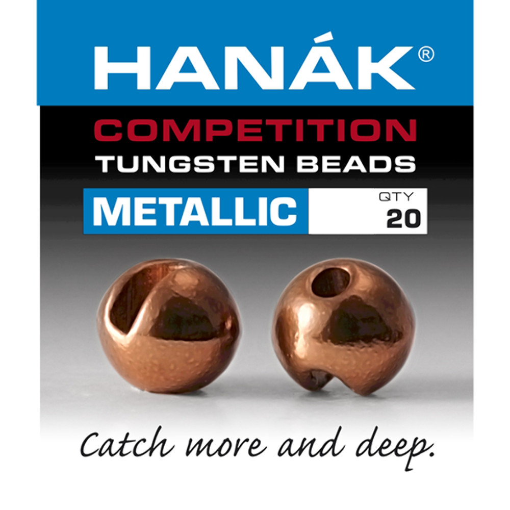 Hanak Tungsten Slotted Beads Metallic+