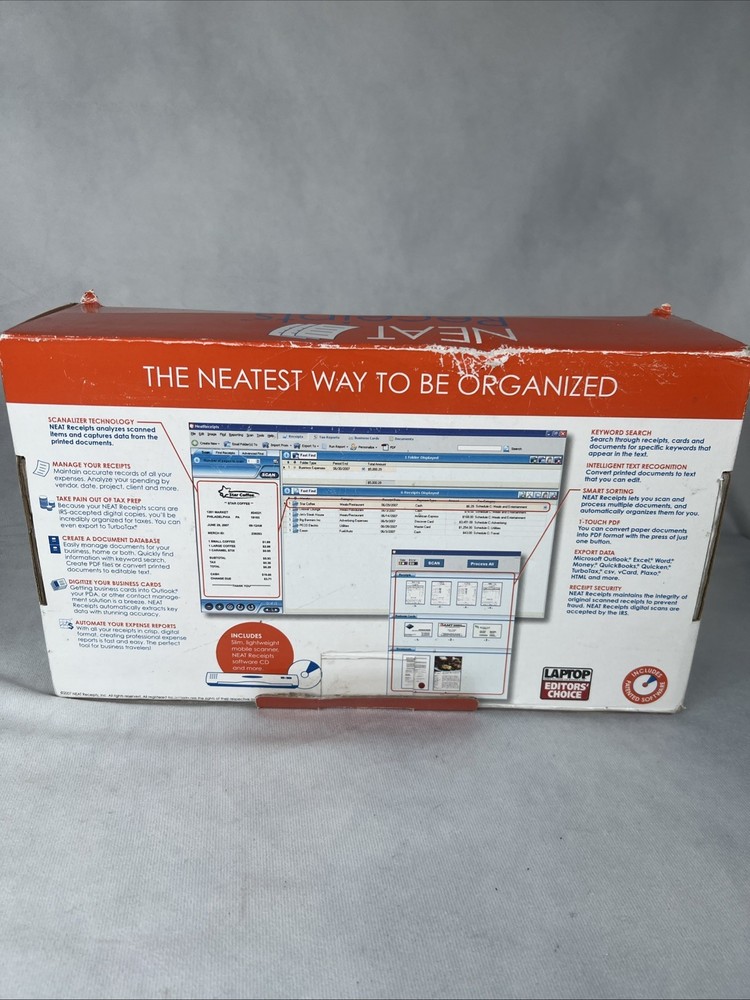 NeatReceipts Mobile Receipt and Document Scanner **No Disc**