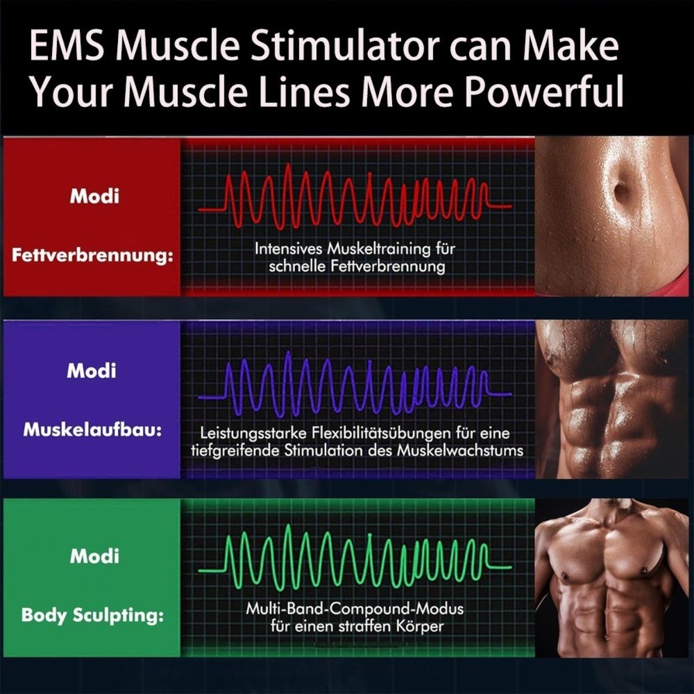 Electronic Abs Stimulator Muscle Toner for Effective Ab Workout