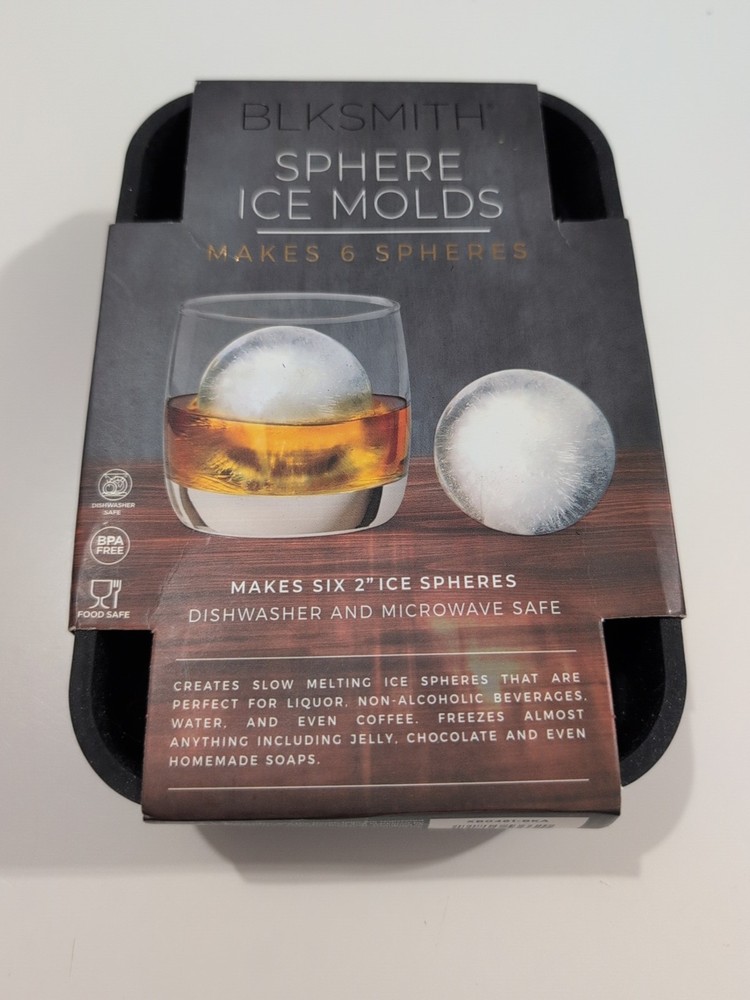 BlkSmith Makes 6 - 2” Sphere Ice Molds New BIN 1