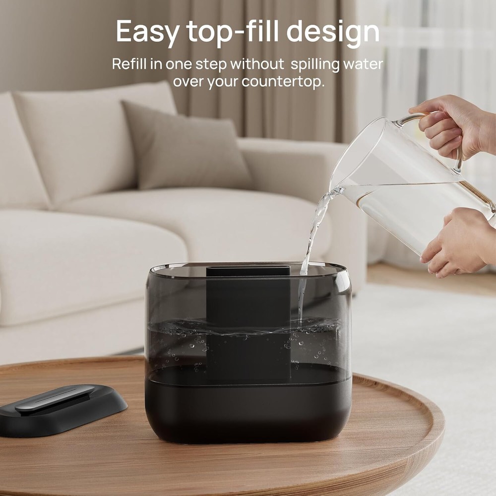 Humidifier,4Liter Cool MistHumidifier withEssential OilDiffuser and Light,Silent