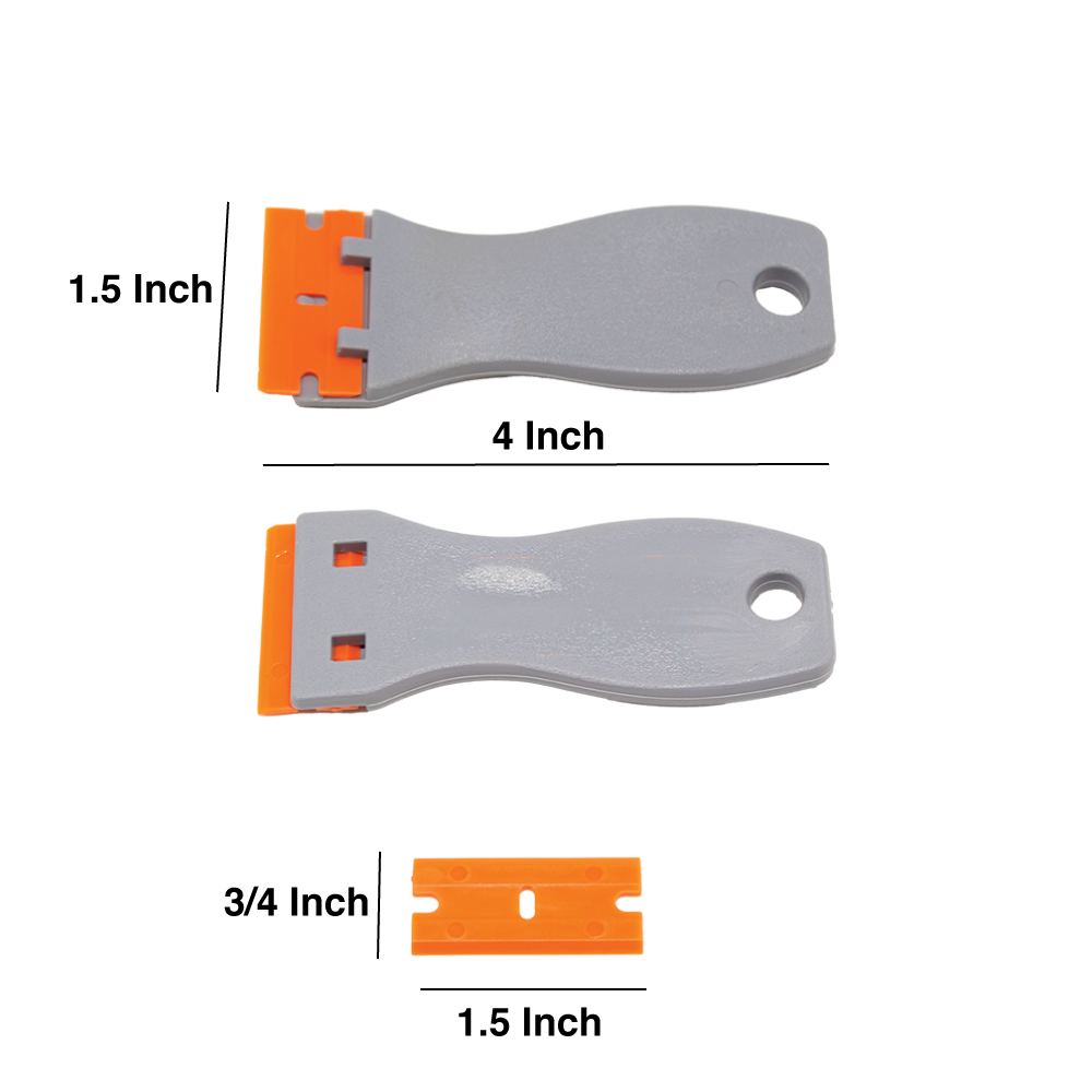Plastic Razor Scraper Includes Replacement Blades Remover for Stickers, Adhesive