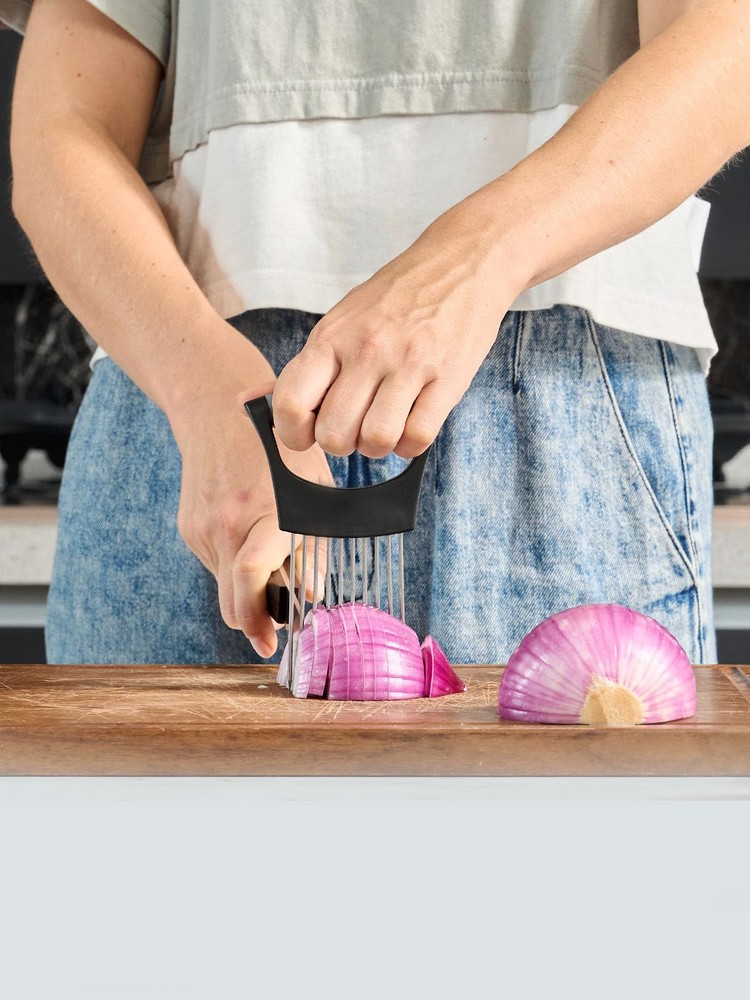 Tomato Onion Cutter, Multi Vegetable Slicer, Kitchen Essential, Black