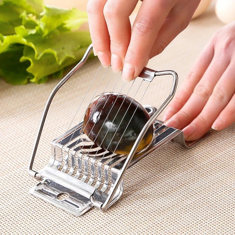 Egg Cutter Stainless Steel Hard Boiled Eggs Slicer for Kitchen Tools