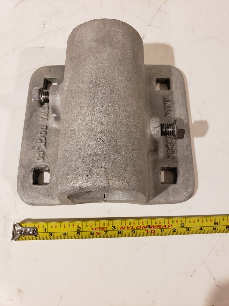 DOCK PIPE BRACKET FORGED ALUMINUM W/STAINLESS FASTENER