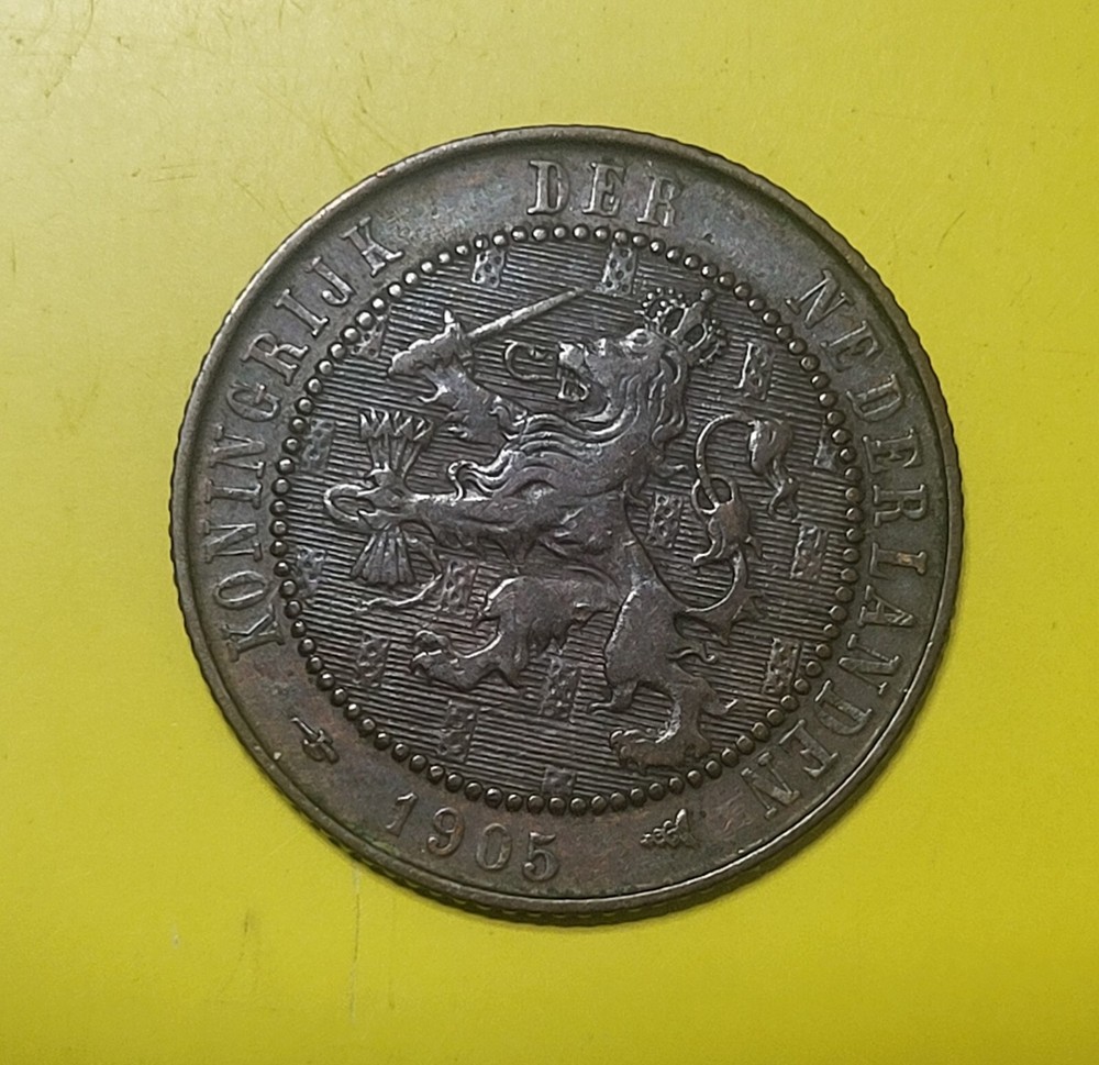 1905 Netherlands 2½ Cent Coin Free Shipping