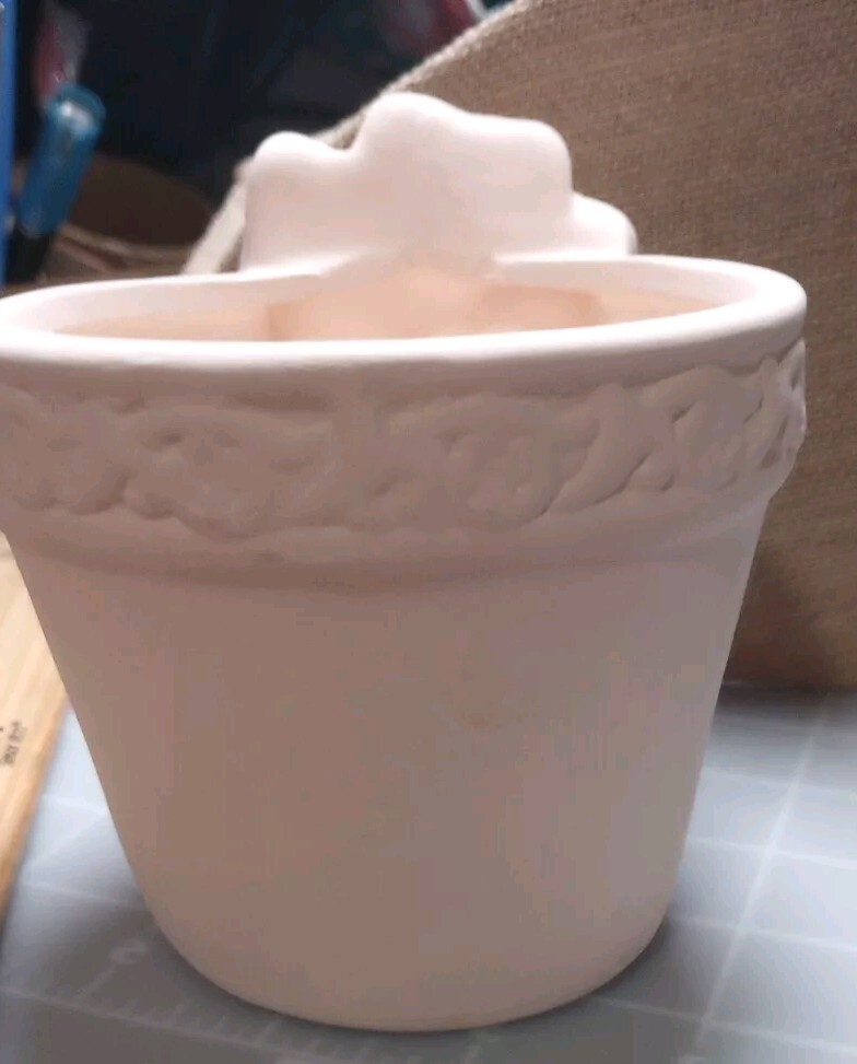 Arts And Crafts Unpainted Ceramic Flower Pot