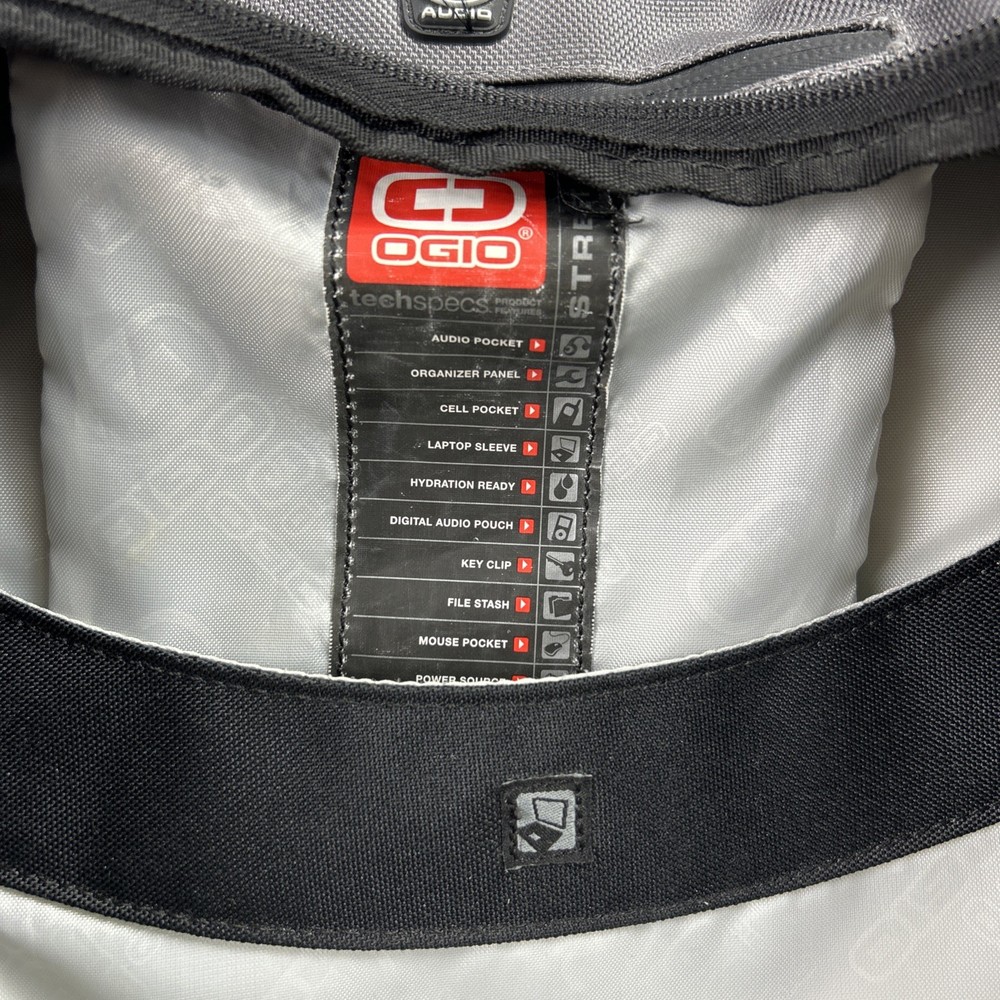 Ogio Utilitarian Gray Large Laptop Backpack Work Travel Multiple Compartments
