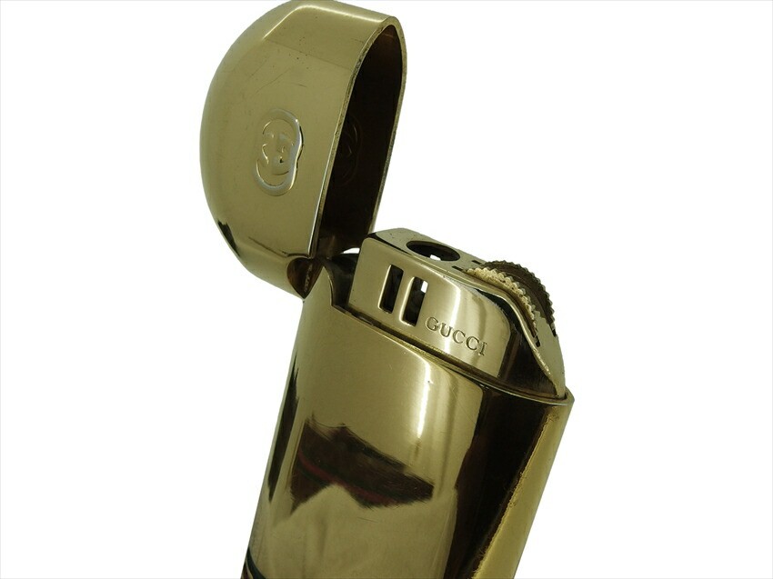 GUCCI lighter Gold Green Red Women Authentic secondhand