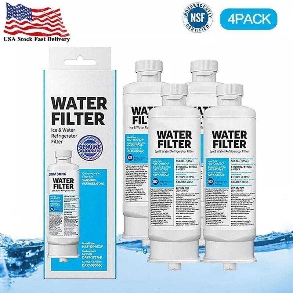 4PACK for Samsung DA97-17376B HAF-QIN/EXP REFRIGERATOR Water Ice Filter White