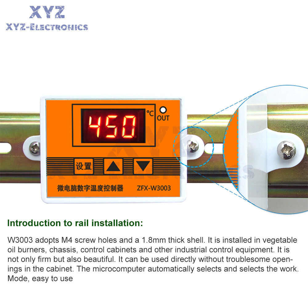 W3003 Microcomputer Temperature Controller K-type Thermocouple Thermostat 220V