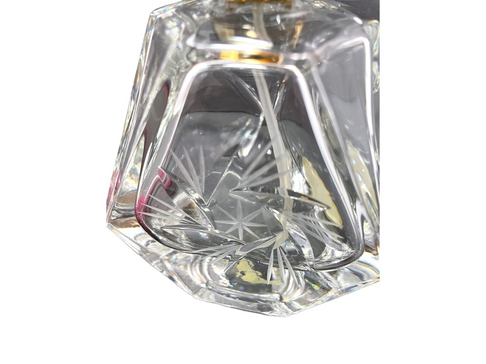 Scent Perfume Bottle Atomizer Handcut Lead Crystal Empty West Germany