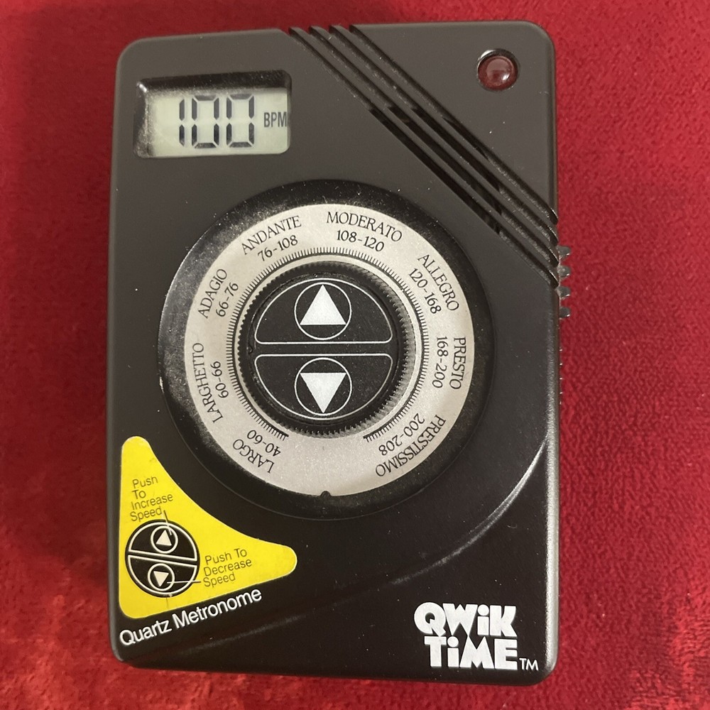 Qwik Time Electronic Quartz Metronome 1995 Tested Works Great!