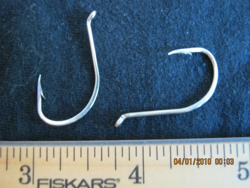 100 VMC 2/0 Carbon Steel octopus hooks