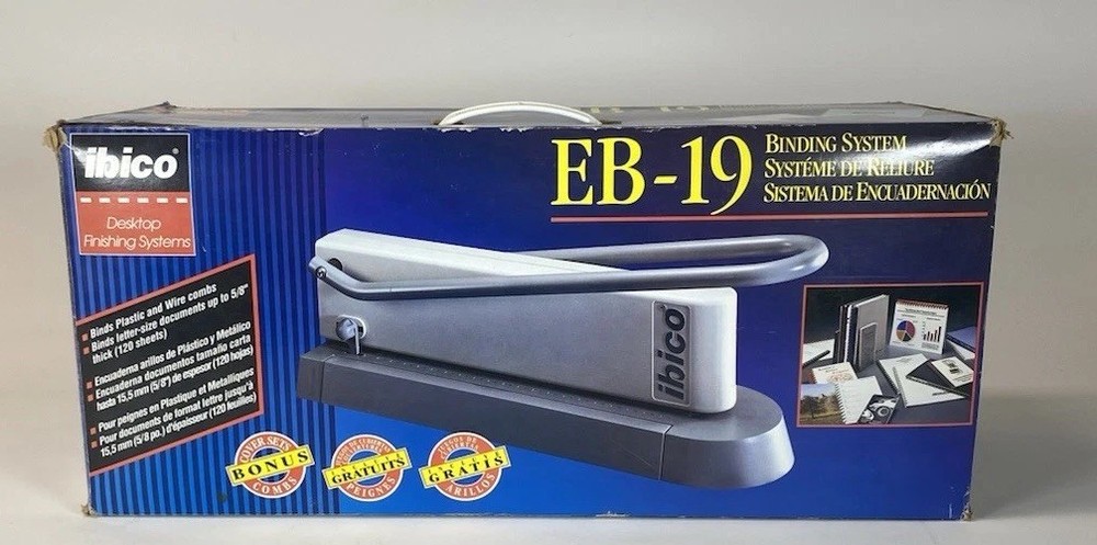 IBICO Desktop Binding System Model EB-19 with Original Box
