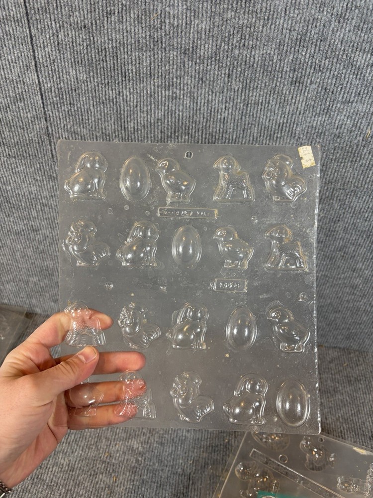 Chocolate Candy Making Mold Lot Easter Holiday Random Assortment Molds Plastic