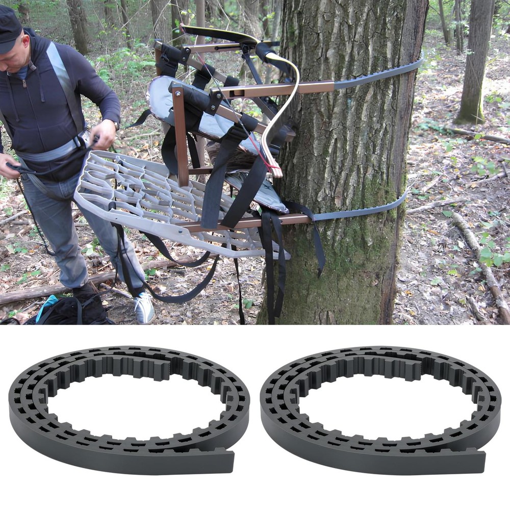2PCS Traction Belts Climber Tree Stand Straps compatible with Lone 61", ‎grey