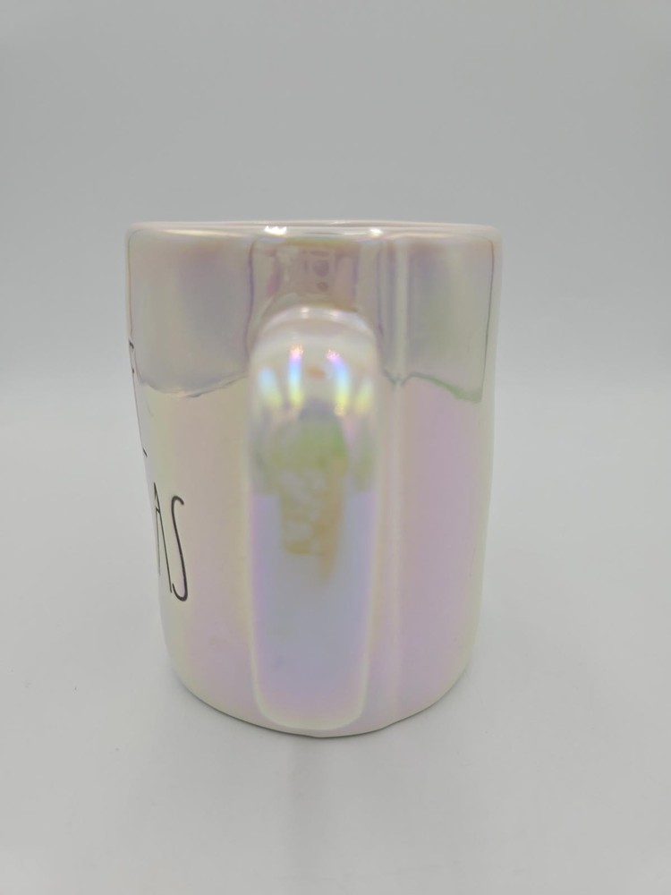 Rae Dunn White Christmas Iridescent Mug