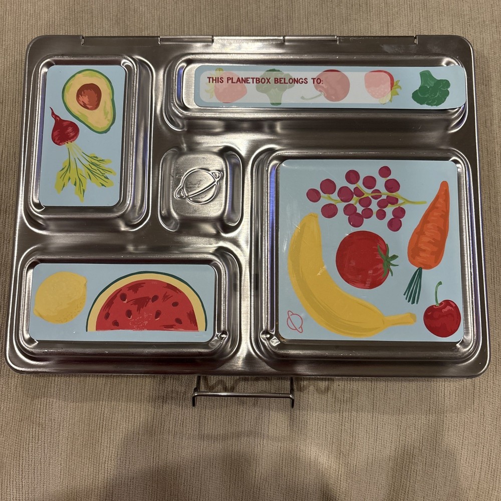 Planet Box Metal Lunch Box Container Fruit Design designed in USA