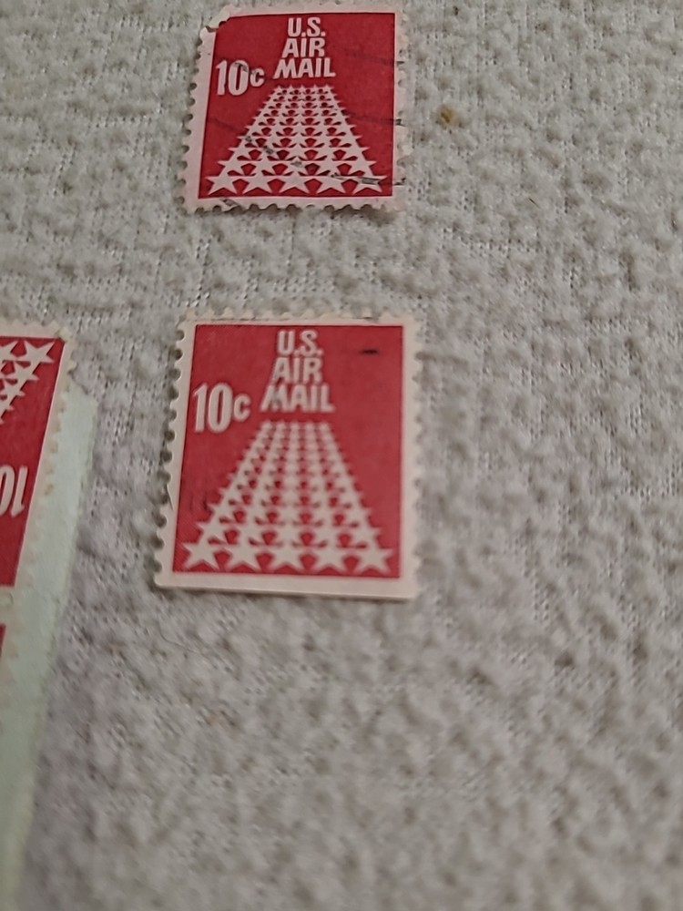 VTG. SIX 10 CENT U.S. AIR MAIL STAMPS (ENVELOPE 3)