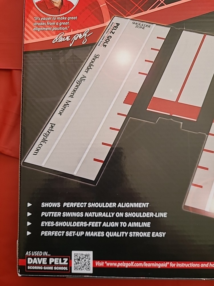 Pelz Golf DP4006 Shoulder Alignment Mirror, Clear, Standard New