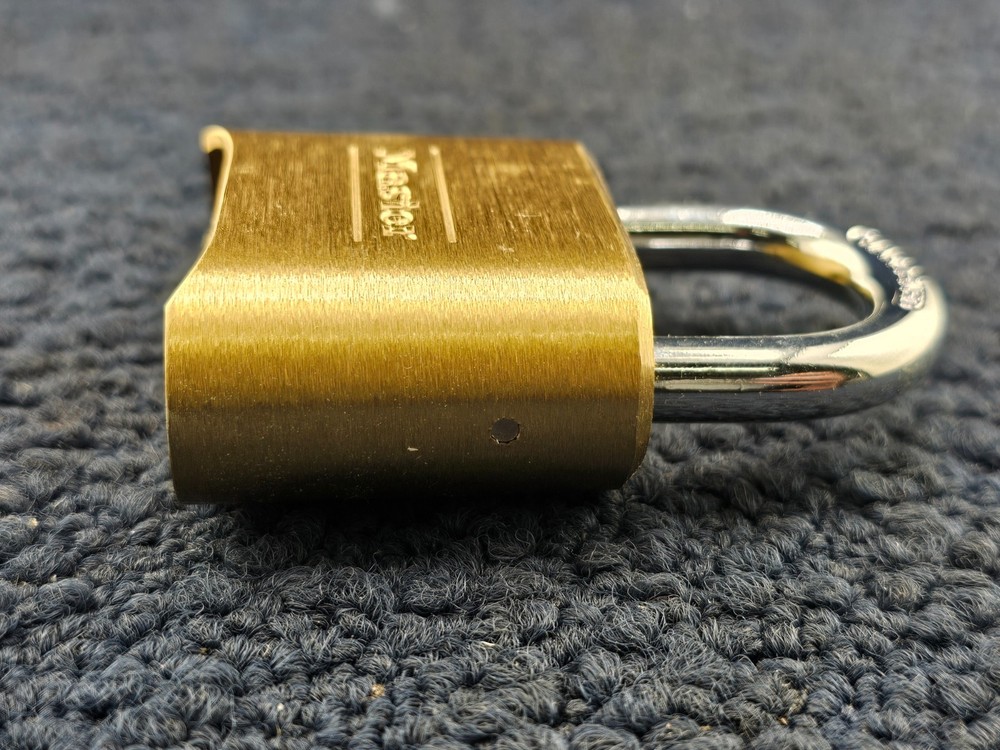 Master Lock 175: Combination Brass Padlock 4 Digit Resettable