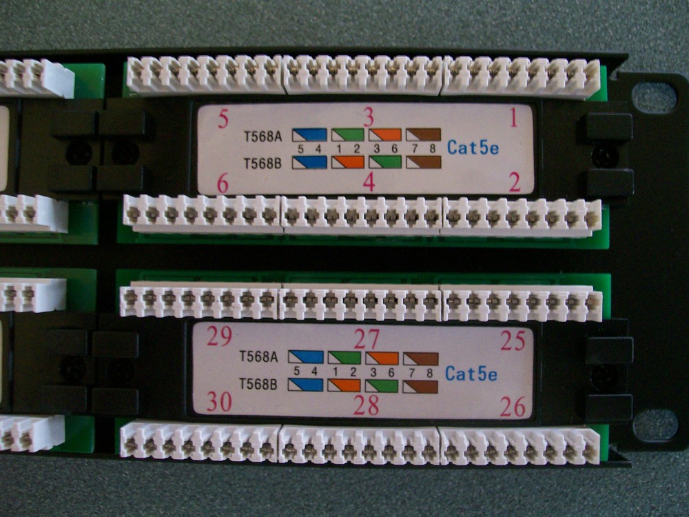 Tuff Jacks Cat5e 48 Port Patch Panel 19" Rack Mount FREE Same Day Shipping
