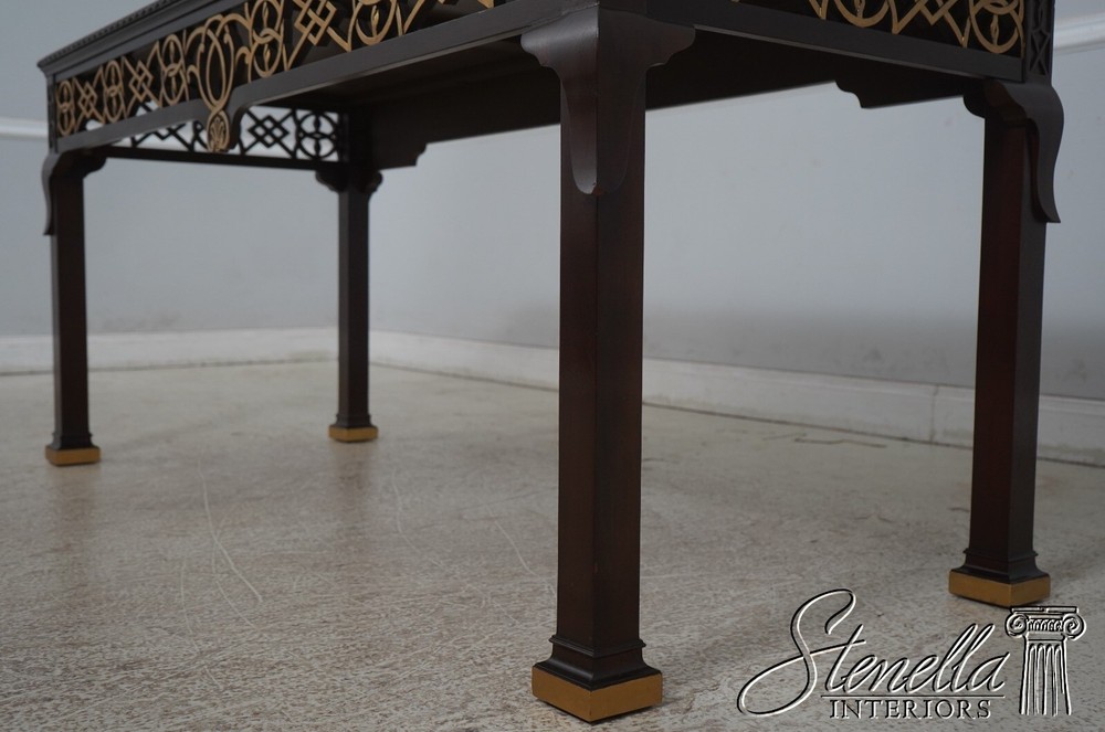 68148: BAKER Chippendale Large Mahogany Library Table