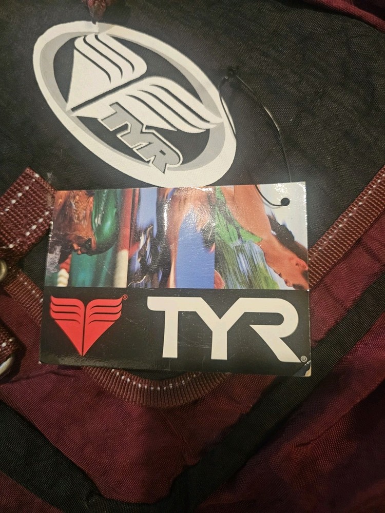 TYR Stuffpack II Backpack Canvas Waterproof Sack Pack Maroon Red Black