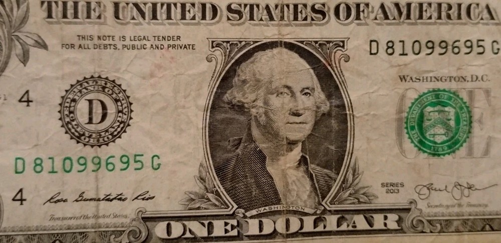 $1 Serial Number Ink Error