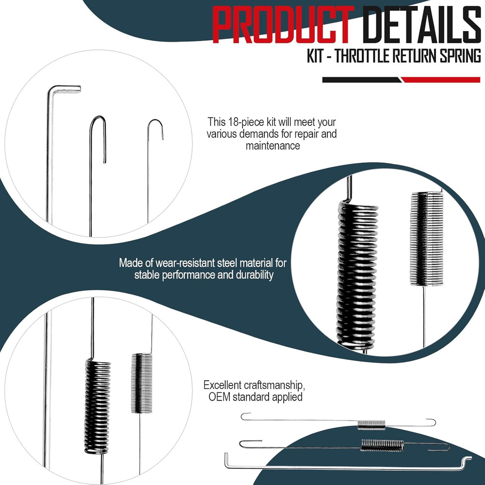 Throttle Return Spring Set for Predator 212Cc & Honda Engines (18PCS)