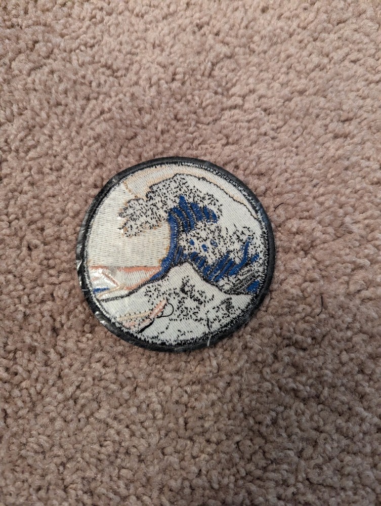 Hokusai Great Wave Off Kanagawa Circle Patch