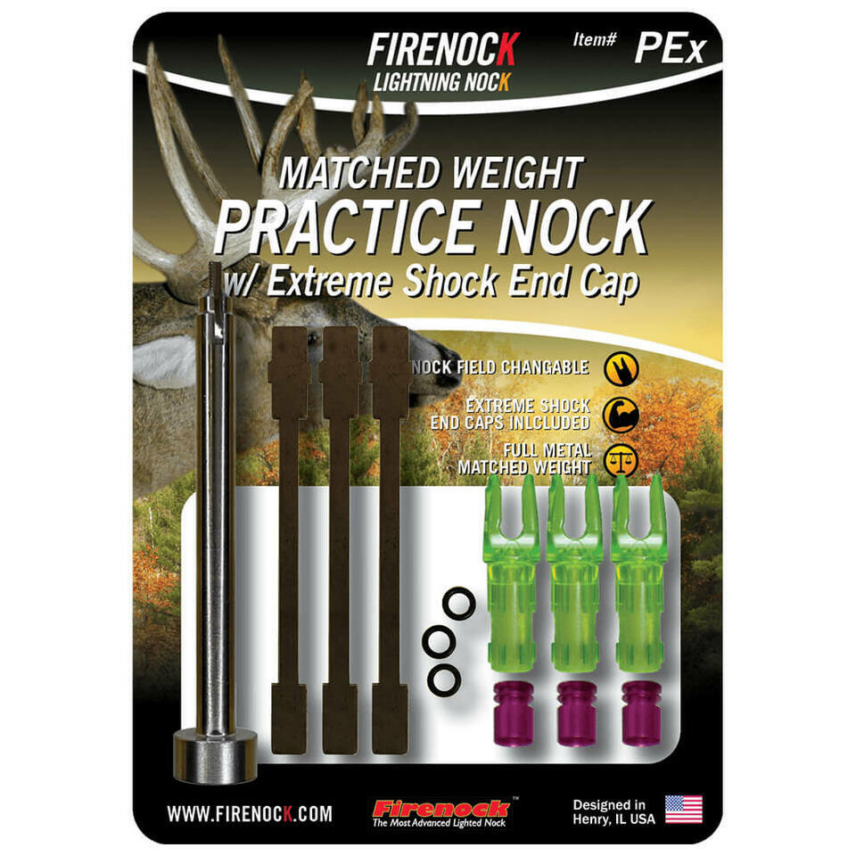 FIRENOCK Extreme Matched Weight Practice Nock + End Cap for E3 (PEx)