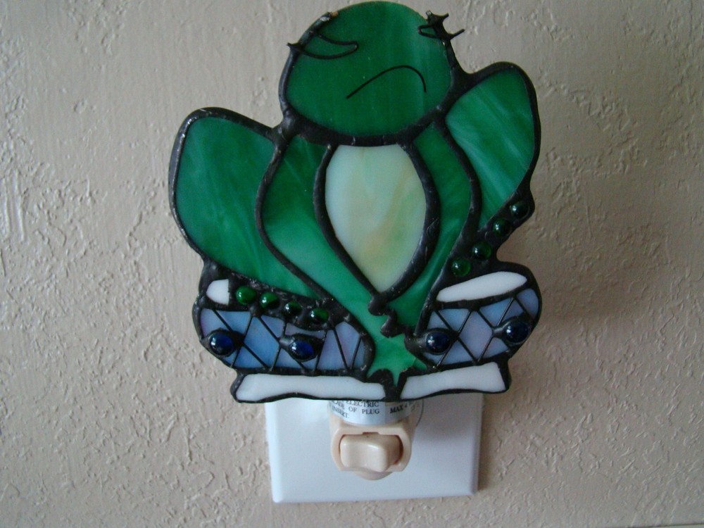 Stained Glass Frog Night Light