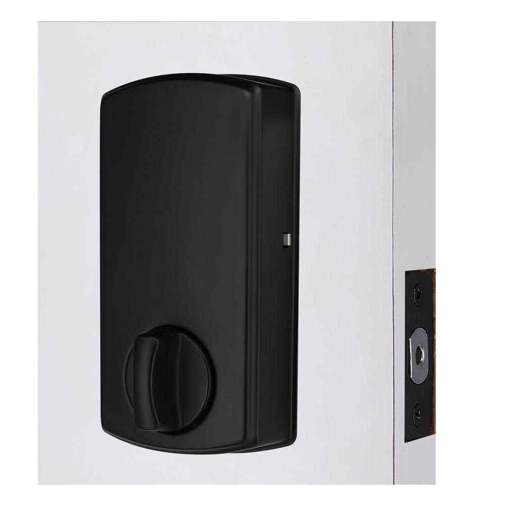 Defiant Square Matte Black Electronic Single Cylinder Touchpad Deadbolt