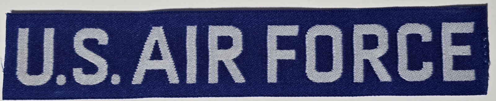 USAF U.S. AIR FORCE BDU Uniform Blue & White nylon name tape patch Vintage NOS