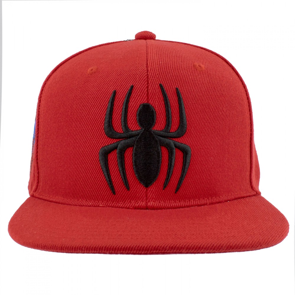 Spider-Man Web Swinging Snapback Hat Red