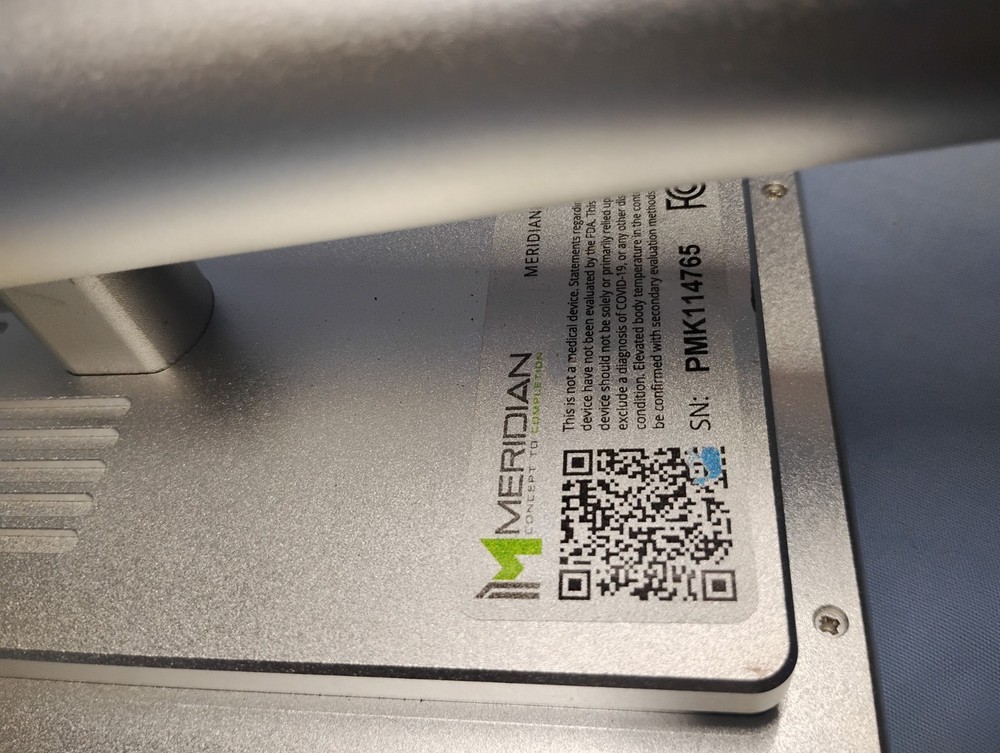 meridian kiosk temperature check screen