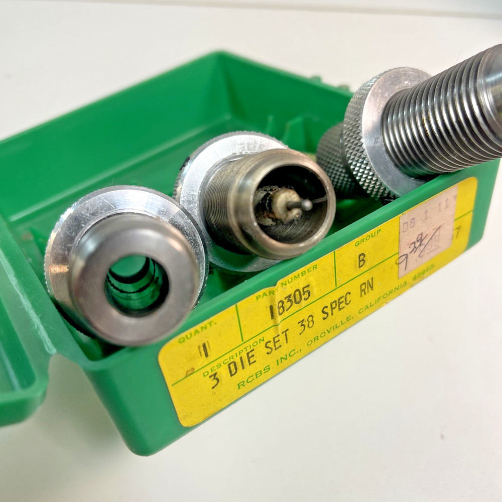 RCBS Reloading Dies #18305 B ~ 3 Die Set .38 Special RN