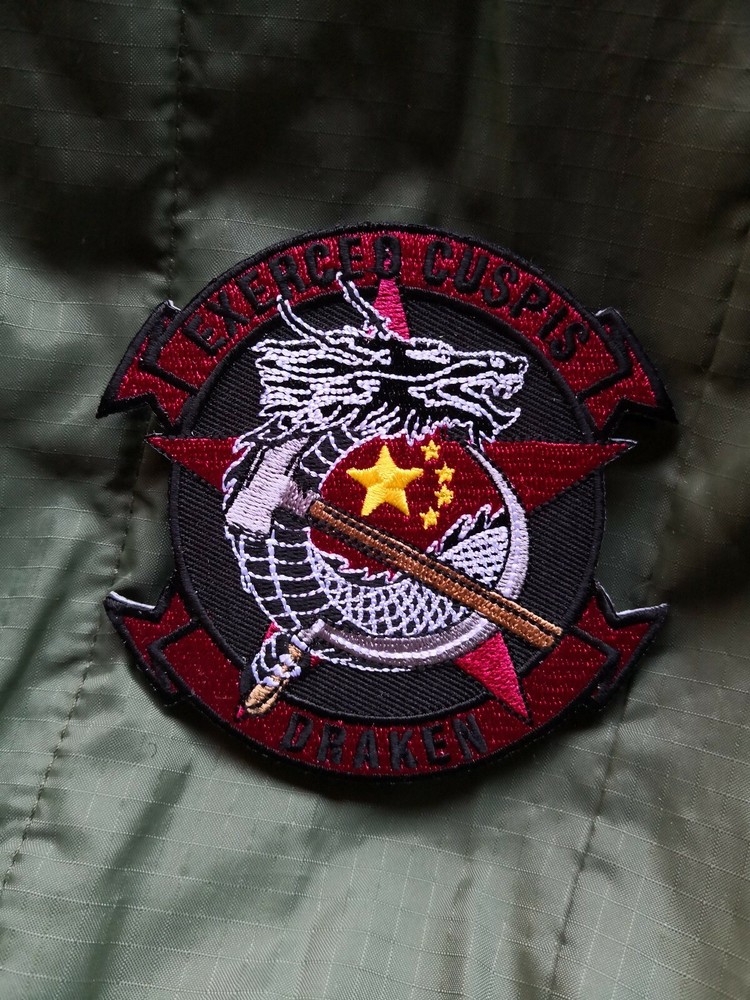 Aggressor Squadron China Top Gun FIGHTER WING Ace Combat morale hook loop patch