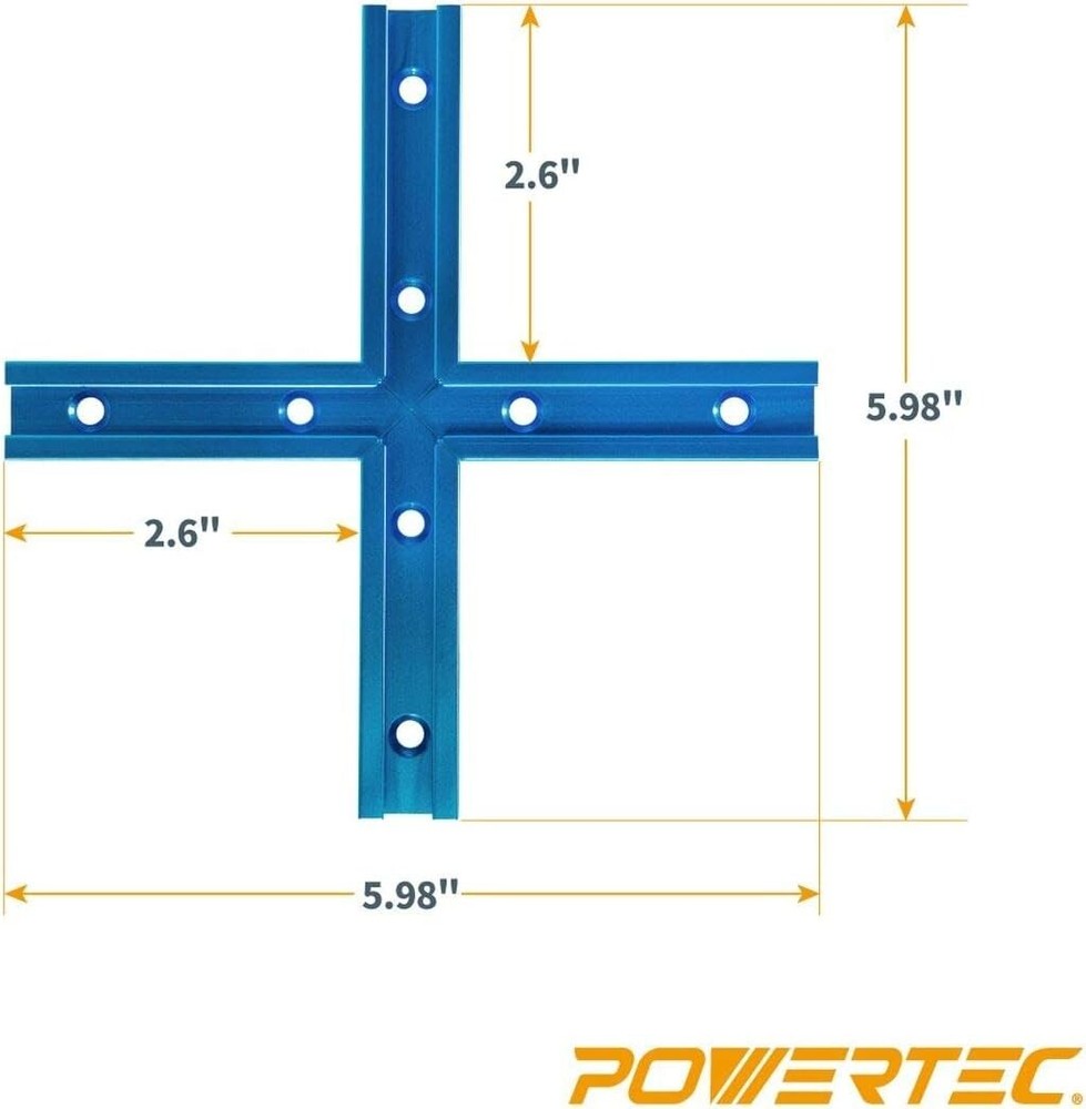 POWERTEC 71609-P4 T-Track Intersection Kit, 4 Sets