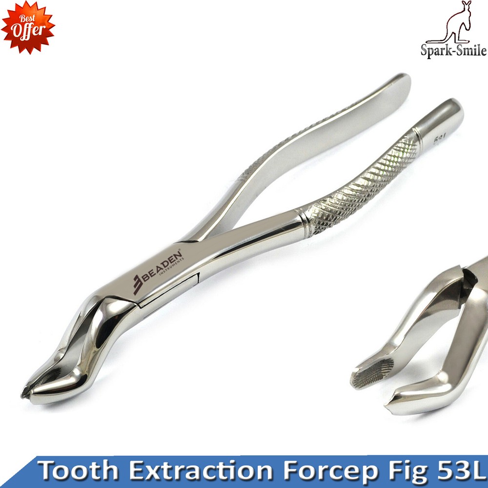 Tooth Extraction Forceps Fig 53L Upper Roots 2nd Molars Surgical Extracting X2