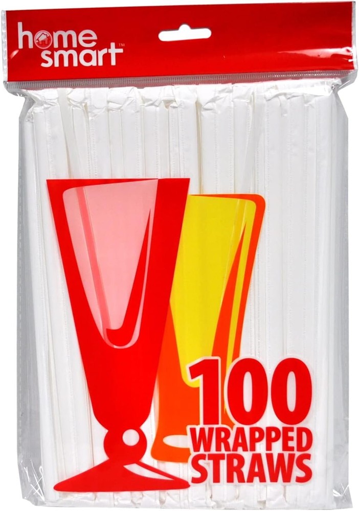 Smarthome Home Smart Wrapped Plastic Straws