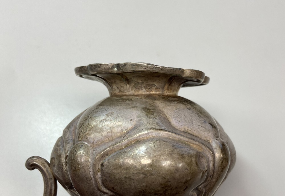 Antique German 12 Loth Silver Cream Pitcher