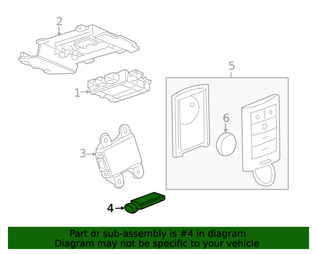 Genuine GM Ignition Lock Key Transmitter Antenna 25884445