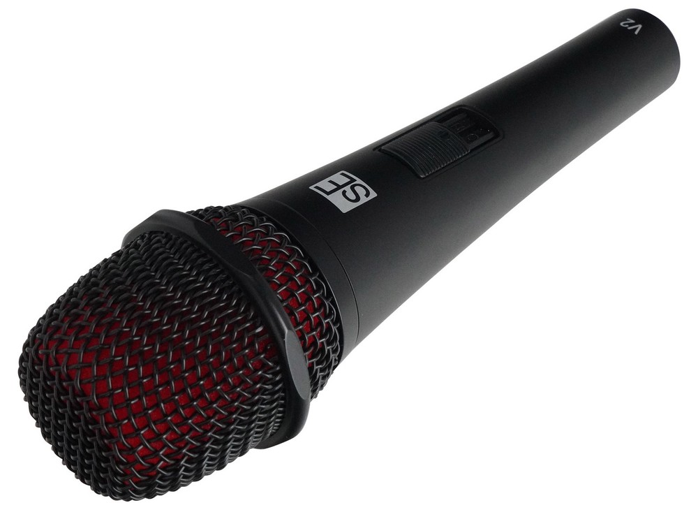 Se Electronics V2 SWITCH QTR Dynamic Microphone Handheld Mic w/XLR-1/4” TS Cable