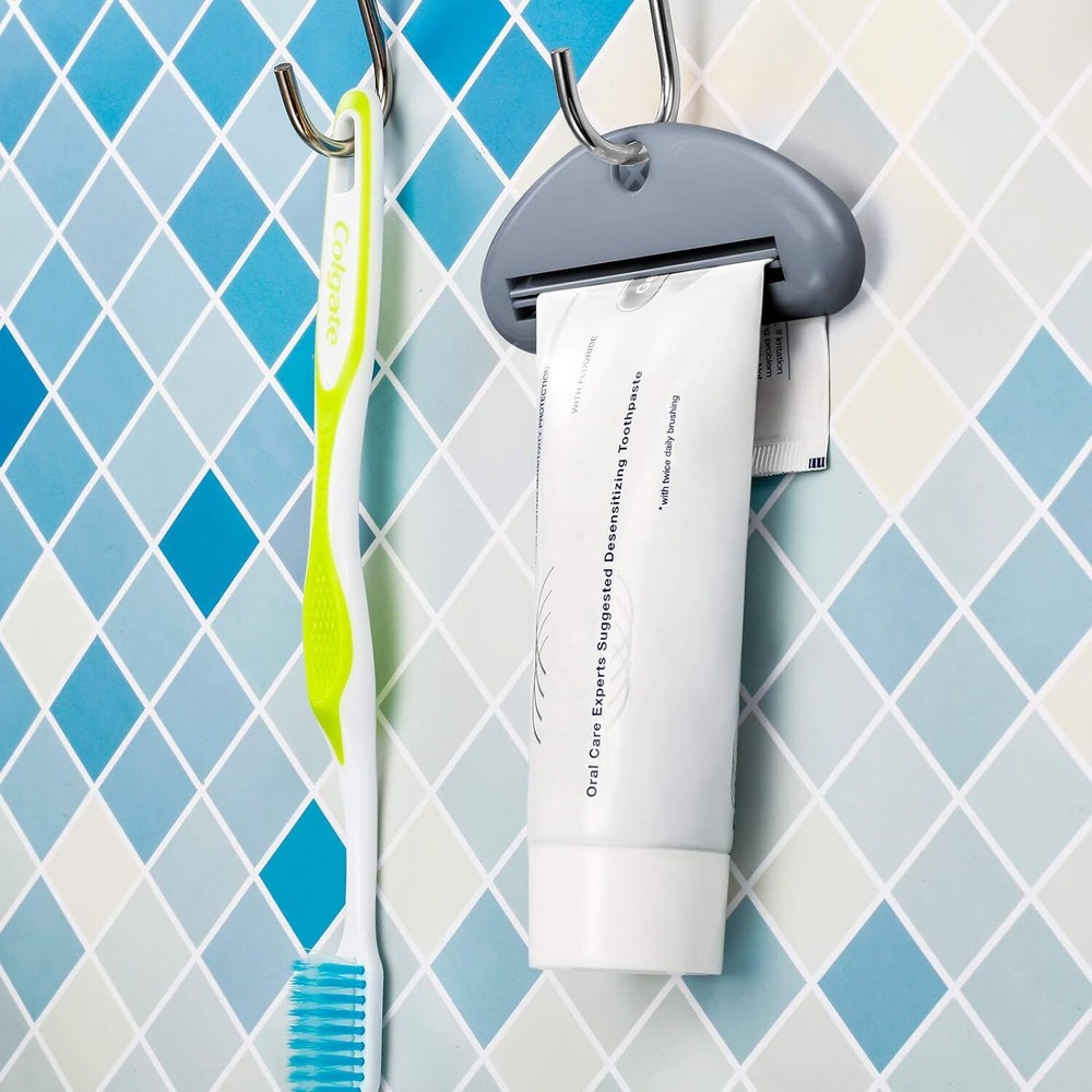 4-Piece Tube Squeezer Dispenser Set - Toothpaste Holder Roller, Bathroom Extract