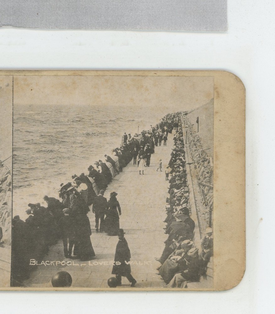 Lovers Walk Blackpool England Stereoview