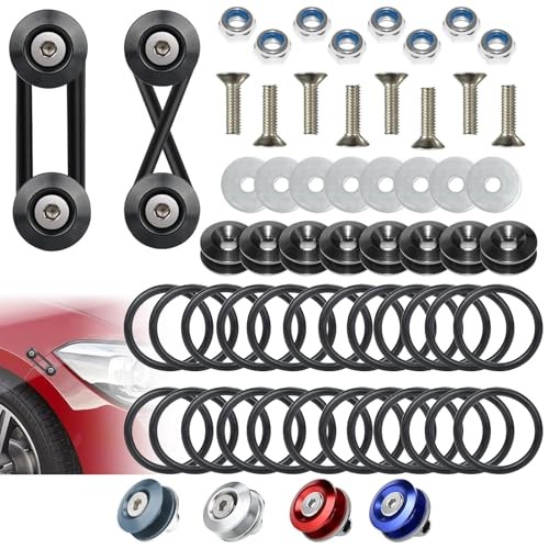 Universal Bumper Clips, Front Rear Bumper Quick Release Kit, Bumper black 4set